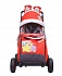 Санки-коляска Snow Galaxy City-1, дизайн - Мишка со звездой на красном, на больших колёсах Ева с сумкой и варежками   - миниатюра №4